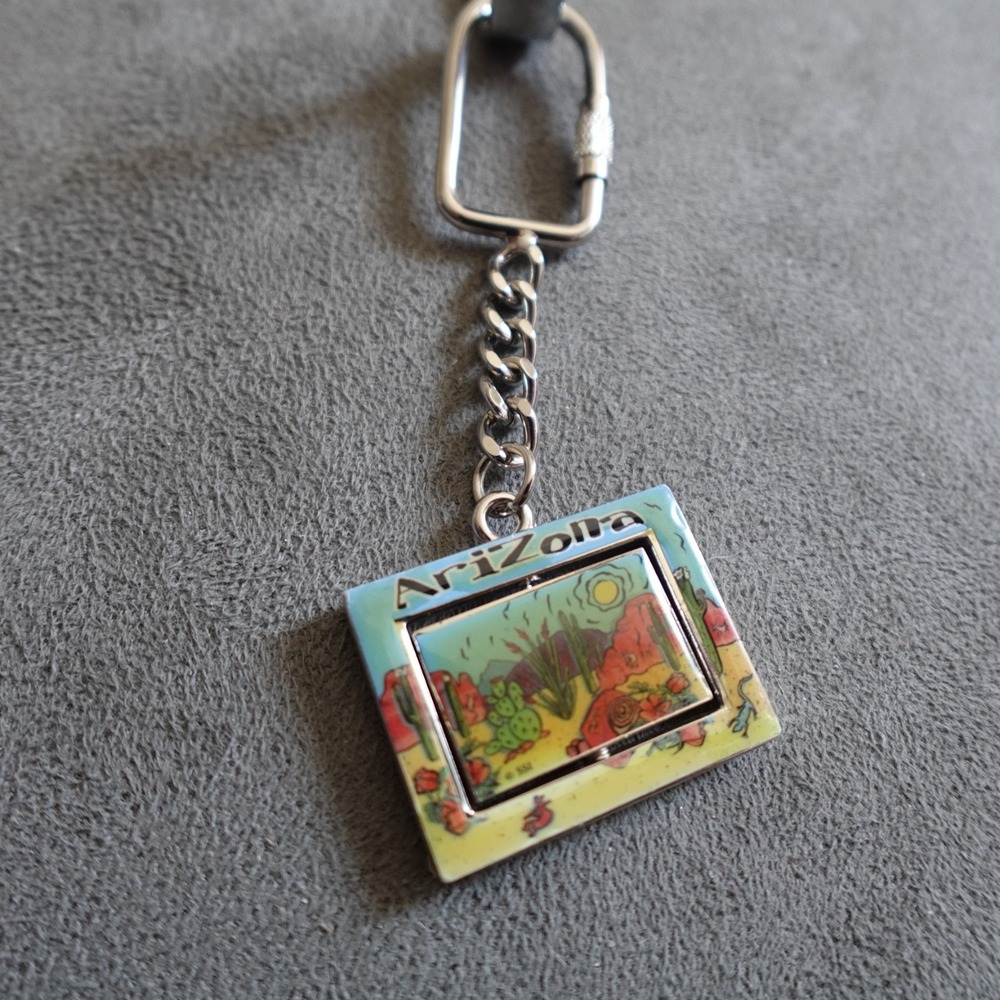 Arizona Desert Keychain Metal Novelty Route 66 Destination Travel